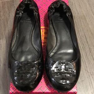 Tory Burch patent leather reva flat
